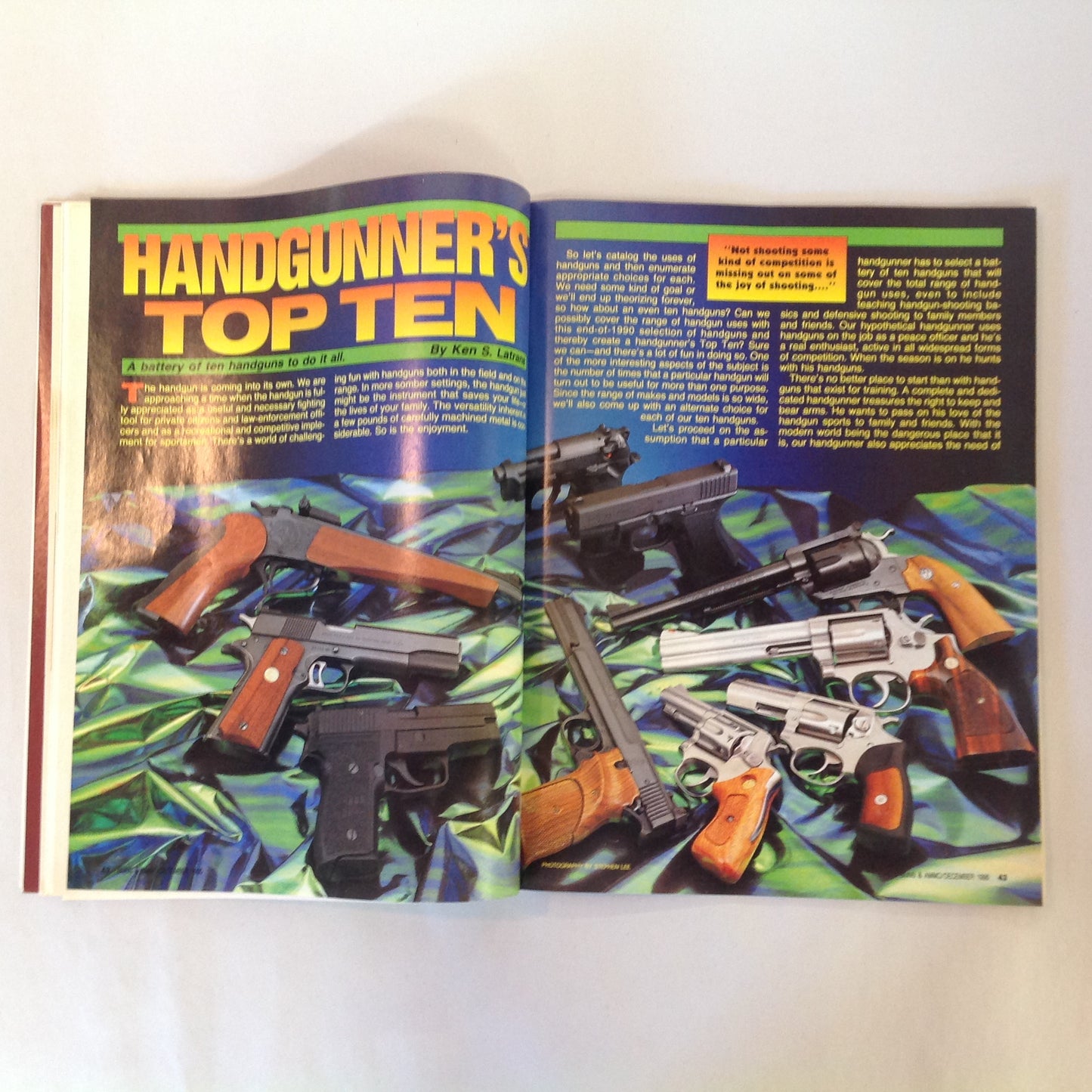 Vintage Dec 199 Guns & Ammo Magazine Exclusive Report: Top 10 Handguns