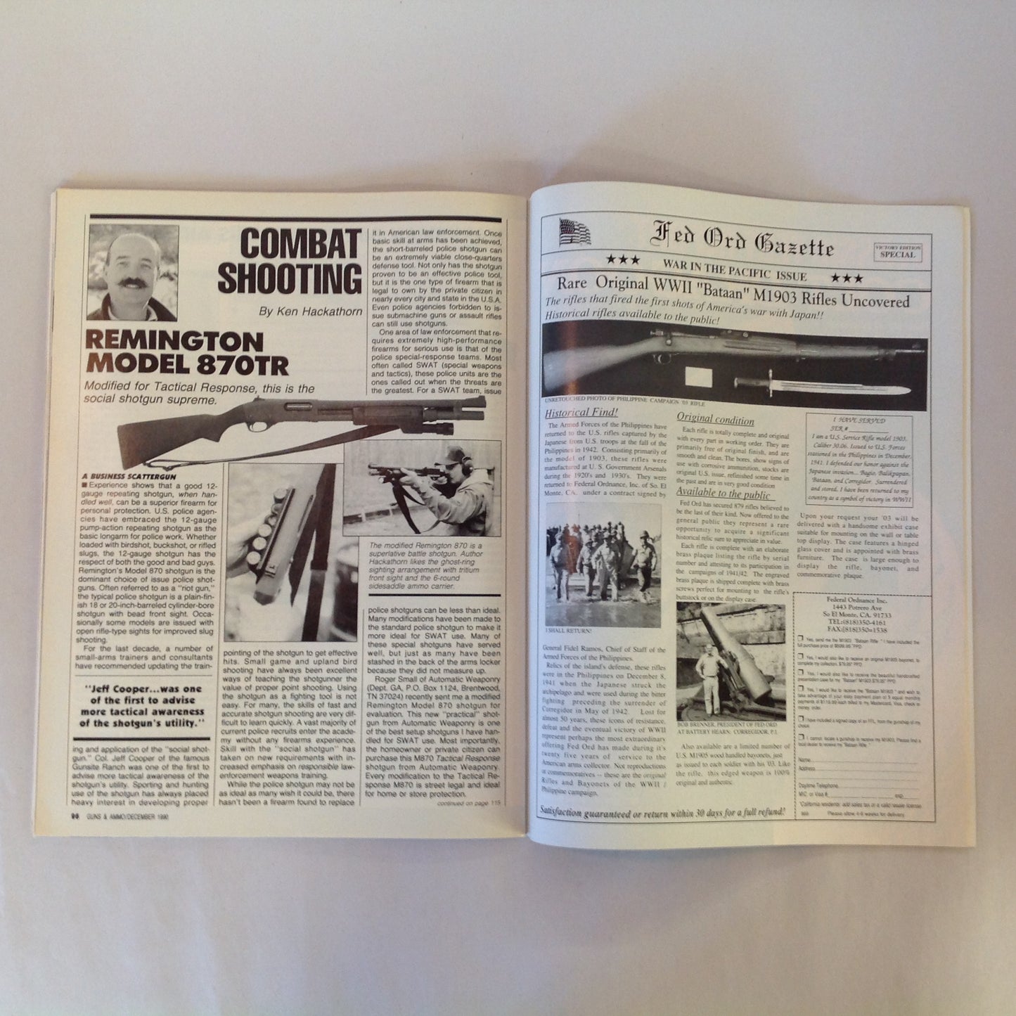 Vintage Dec 199 Guns & Ammo Magazine Exclusive Report: Top 10 Handguns