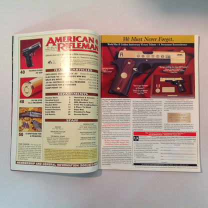 Vintage Nov/Dec American Rifleman Magazine Taurus Goes .45 ACP .30-06 Cartridge Shotgun For a Princess Camp Perry Report