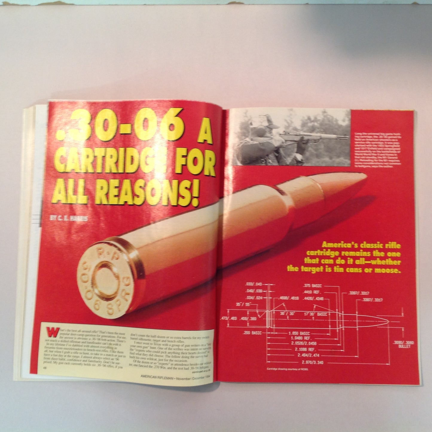 Vintage Nov/Dec American Rifleman Magazine Taurus Goes .45 ACP .30-06 Cartridge Shotgun For a Princess Camp Perry Report