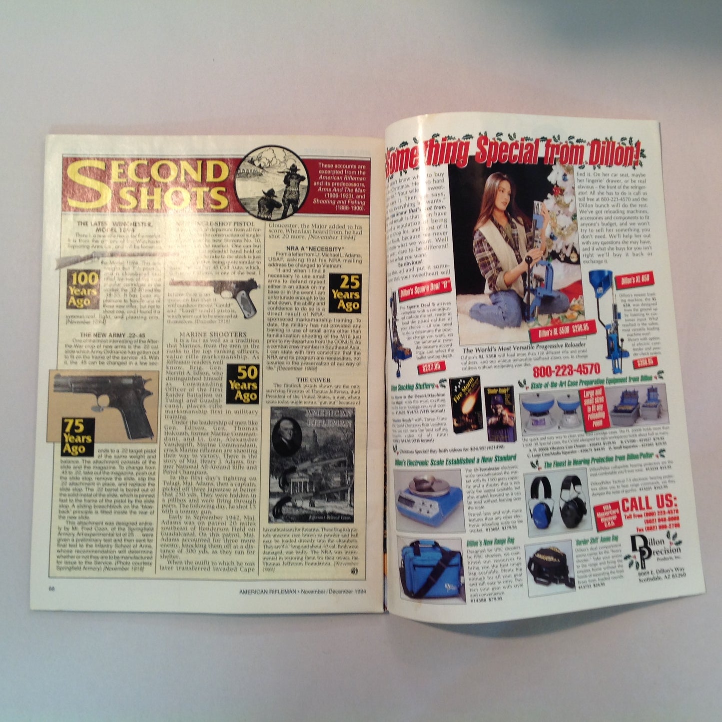 Vintage Nov/Dec American Rifleman Magazine Taurus Goes .45 ACP .30-06 Cartridge Shotgun For a Princess Camp Perry Report