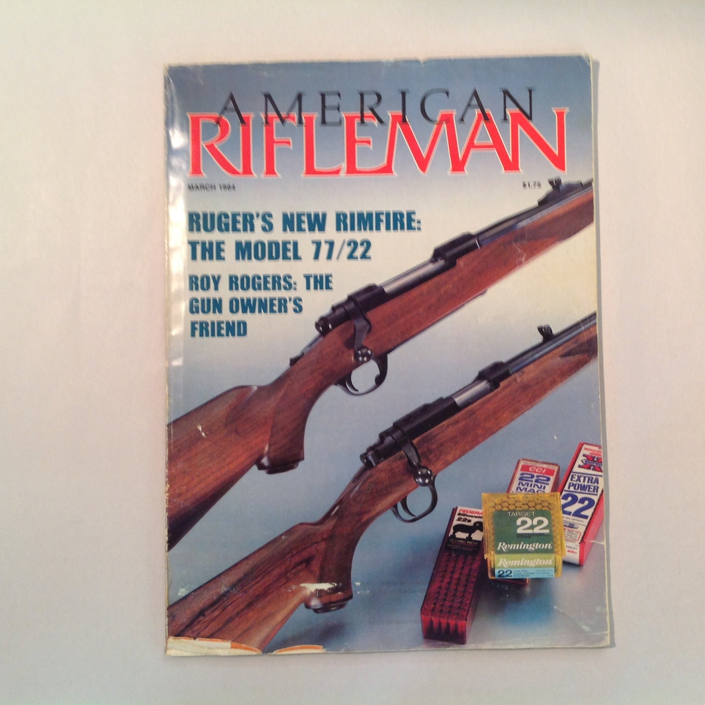 Vintage Mar 1984 American Rifleman Magazine Ruger's New Rimfire: Model 77/72 Roy Rogers Gun Owner's Friend