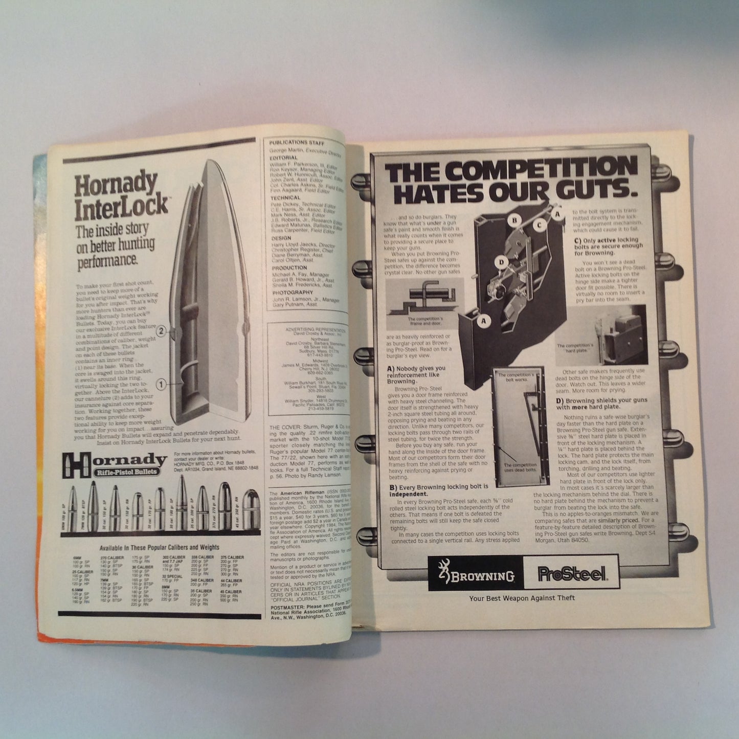 Vintage Mar 1984 American Rifleman Magazine Ruger's New Rimfire: Model 77/72 Roy Rogers Gun Owner's Friend