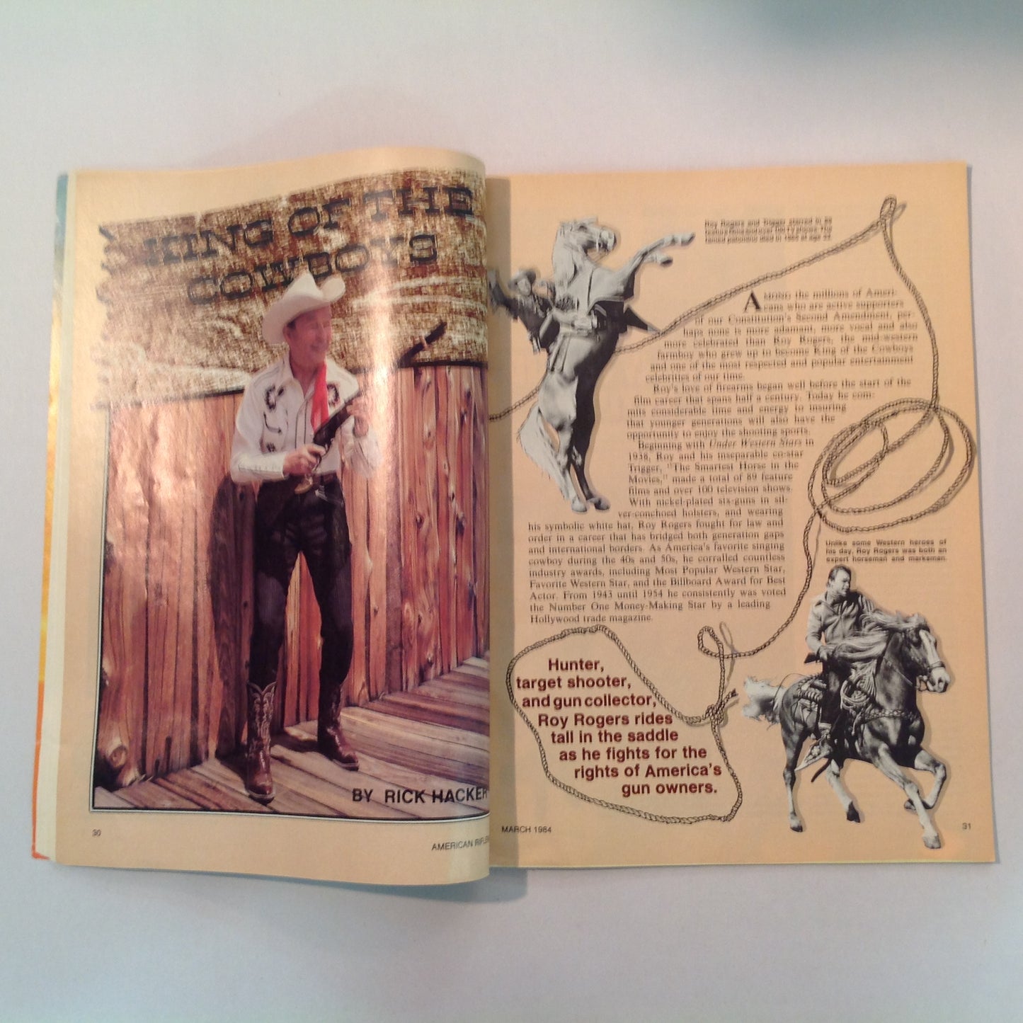 Vintage Mar 1984 American Rifleman Magazine Ruger's New Rimfire: Model 77/72 Roy Rogers Gun Owner's Friend