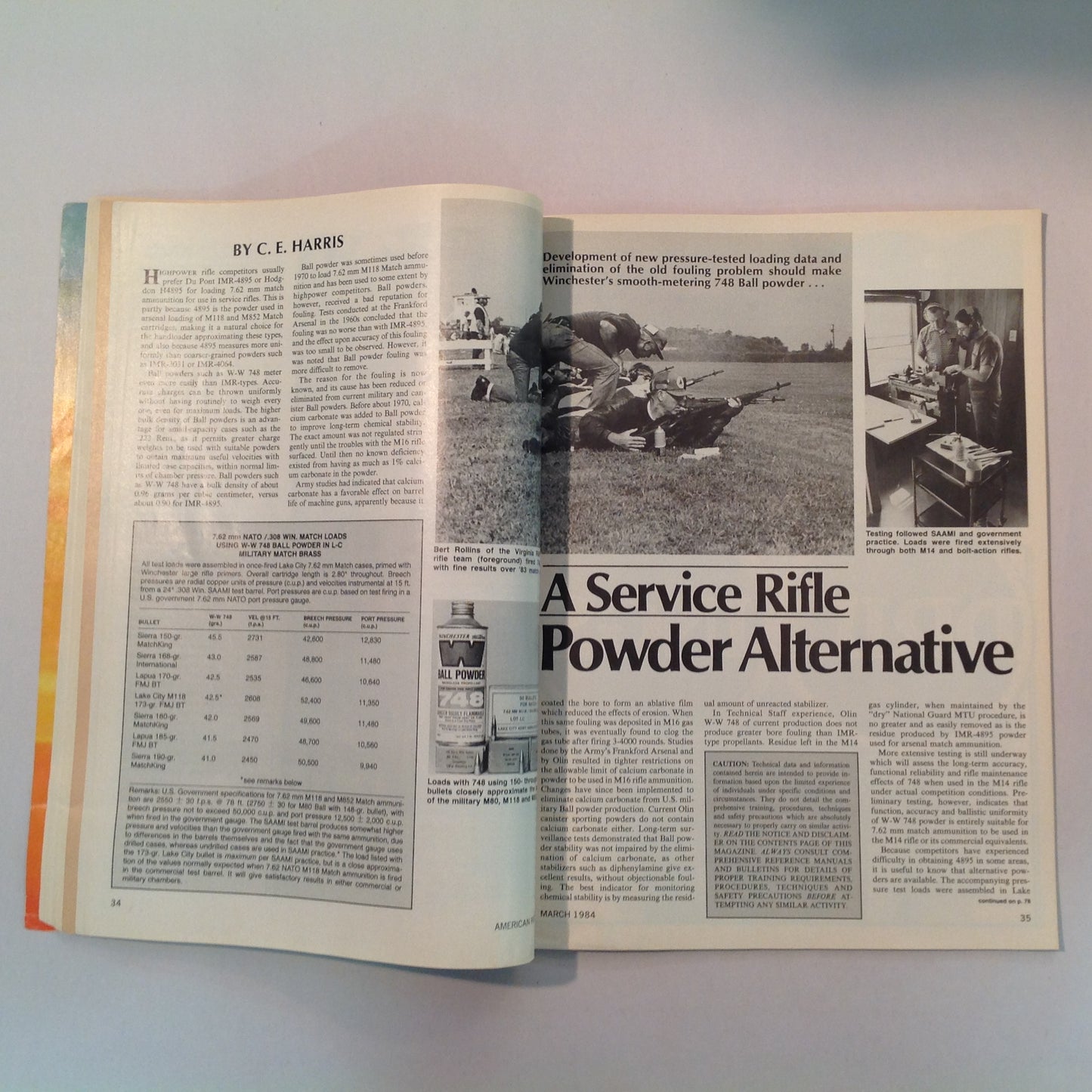 Vintage Mar 1984 American Rifleman Magazine Ruger's New Rimfire: Model 77/72 Roy Rogers Gun Owner's Friend