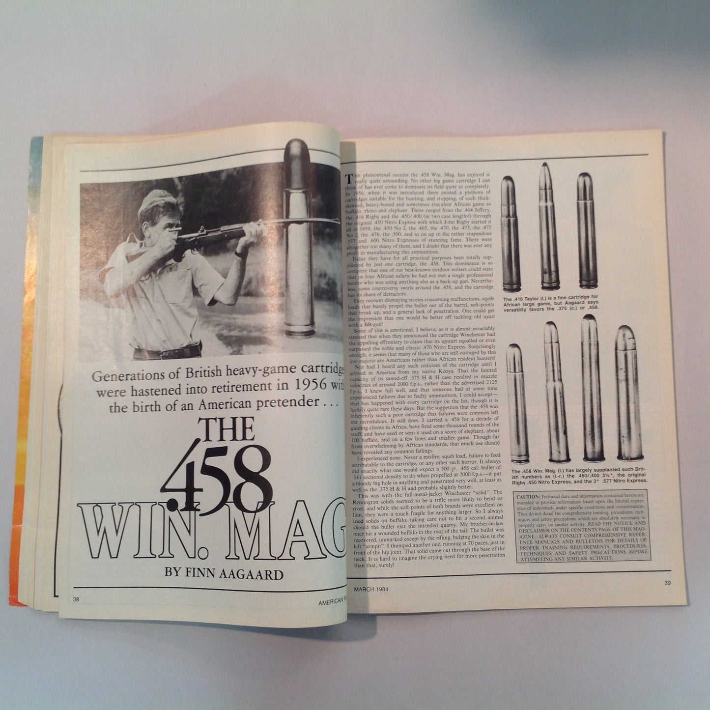 Vintage Mar 1984 American Rifleman Magazine Ruger's New Rimfire: Model 77/72 Roy Rogers Gun Owner's Friend