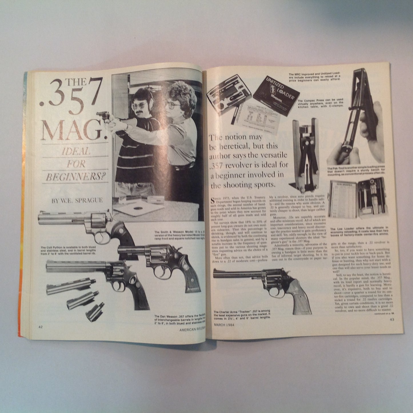 Vintage Mar 1984 American Rifleman Magazine Ruger's New Rimfire: Model 77/72 Roy Rogers Gun Owner's Friend