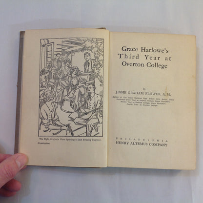 Antique 1914 Hardcover Grace Harlowe's Third Year at Overton College (The College Girls Series) Jessie Graham Flower, AM