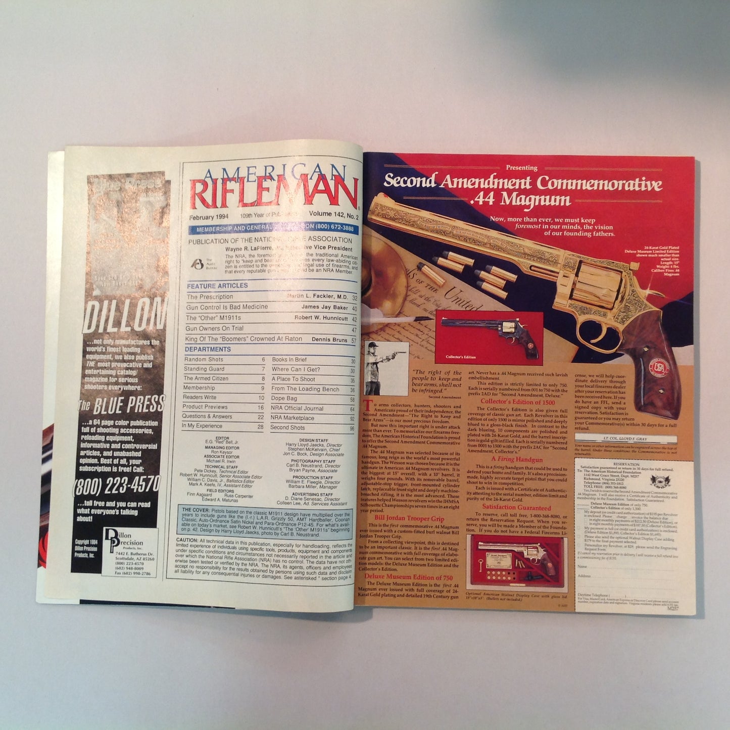 Vintage Feb 1994 American Rifleman Magazine The "Other" 1911s Special Report: Gun Owners On Trial