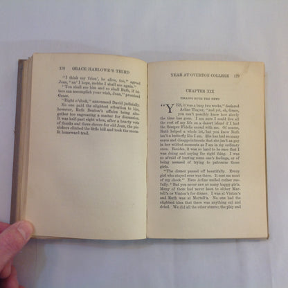 Antique 1914 Hardcover Grace Harlowe's Third Year at Overton College (The College Girls Series) Jessie Graham Flower, AM