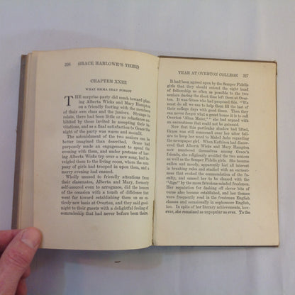 Antique 1914 Hardcover Grace Harlowe's Third Year at Overton College (The College Girls Series) Jessie Graham Flower, AM