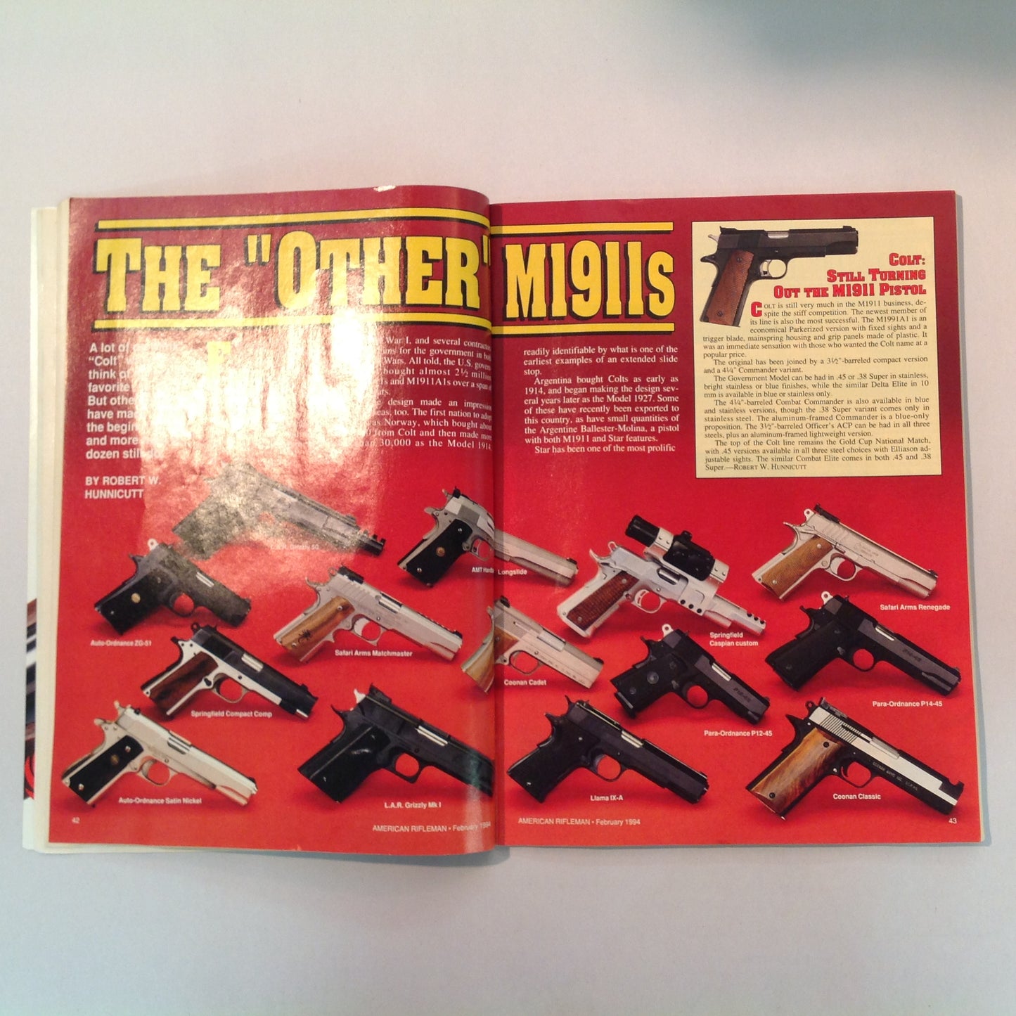Vintage Feb 1994 American Rifleman Magazine The "Other" 1911s Special Report: Gun Owners On Trial