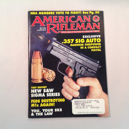 Vintage May 1994 American Rifleman Magazine Exclusive: .357 Sig Auto Test Report New S&W Sigma Series NRA Members Vote