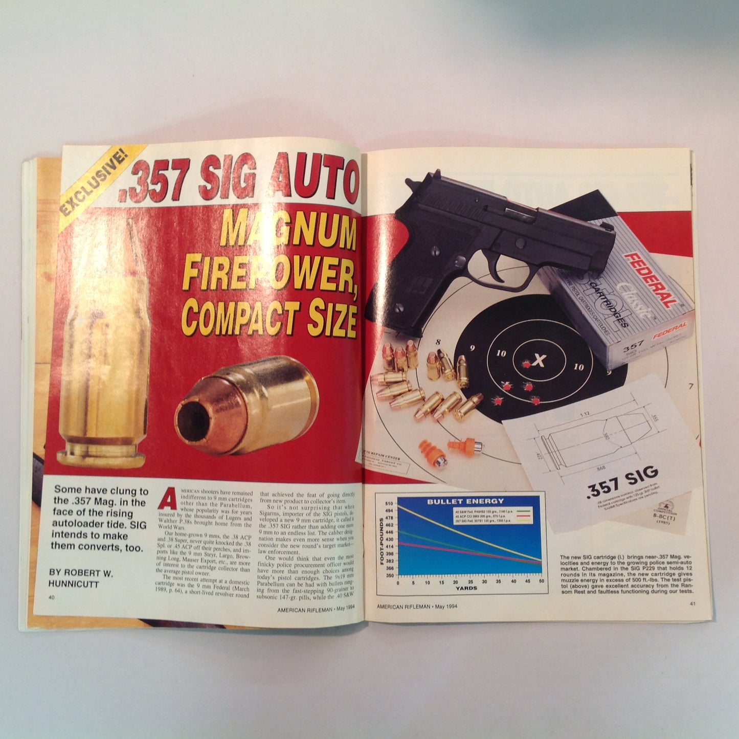 Vintage May 1994 American Rifleman Magazine Exclusive: .357 Sig Auto Test Report New S&W Sigma Series NRA Members Vote