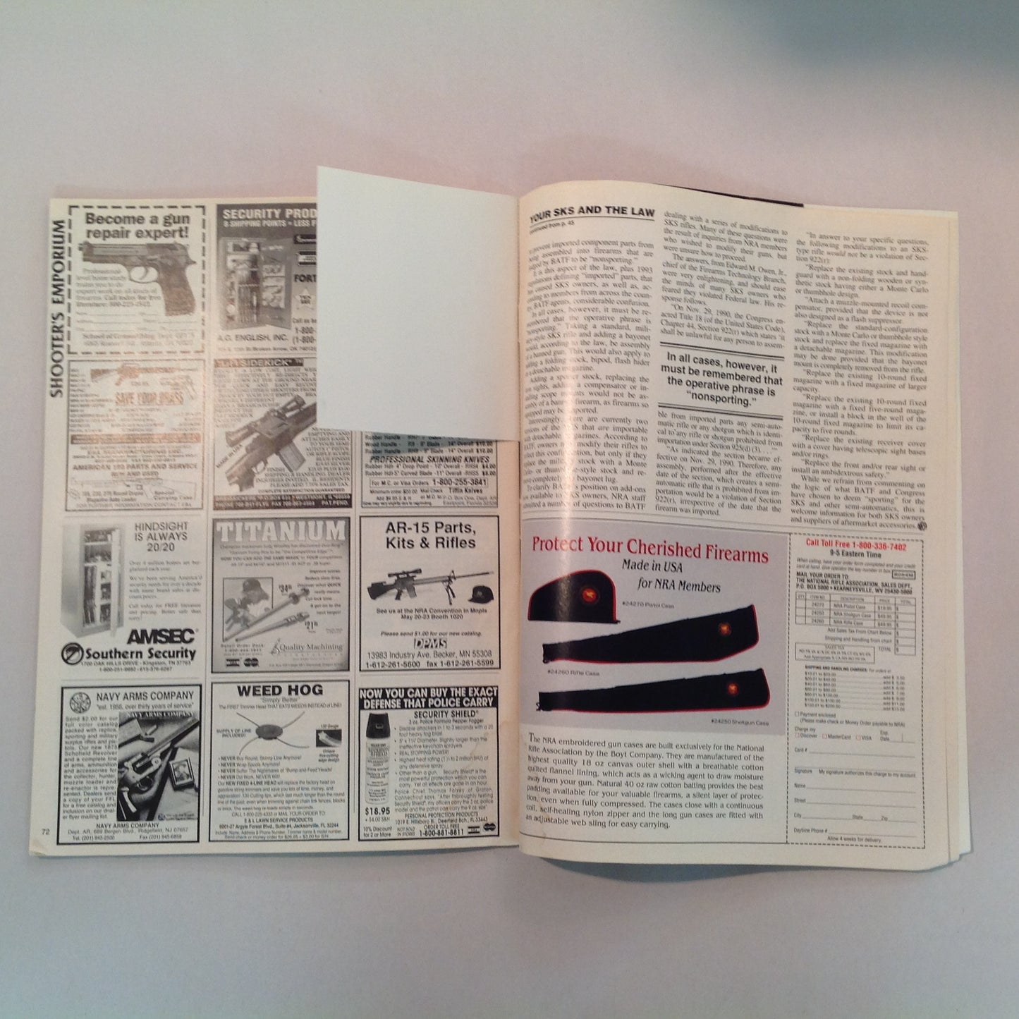 Vintage May 1994 American Rifleman Magazine Exclusive: .357 Sig Auto Test Report New S&W Sigma Series NRA Members Vote