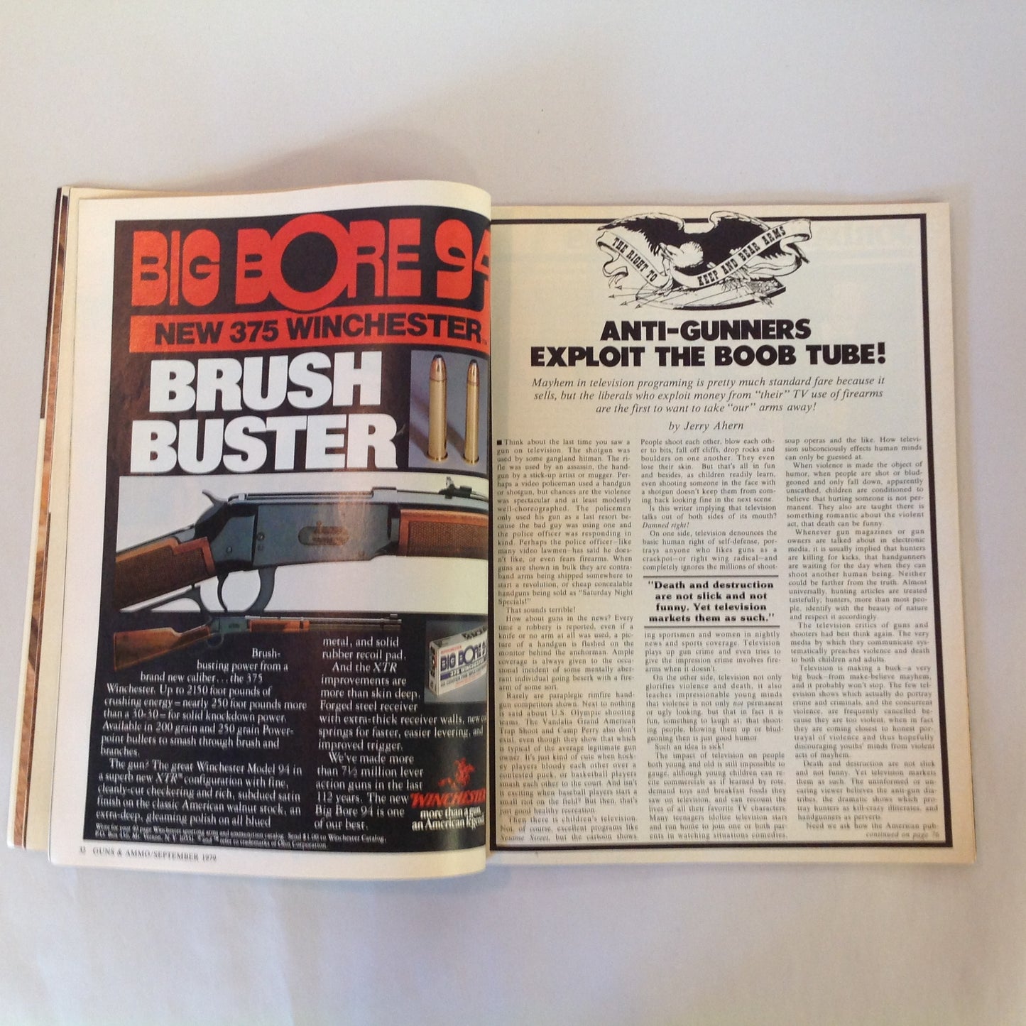 Vintage Sep 1979 Guns & Ammo Magazine .22 Rimfire Rifle Roundup Safari Arms Winchester Luftwaffe Colt 1860