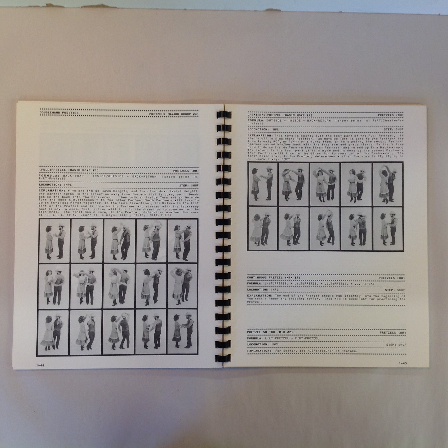 Vintage 1983 Spiral Bound Country & Western Dance Manual Michael Femiano Swing Round Two Step Line