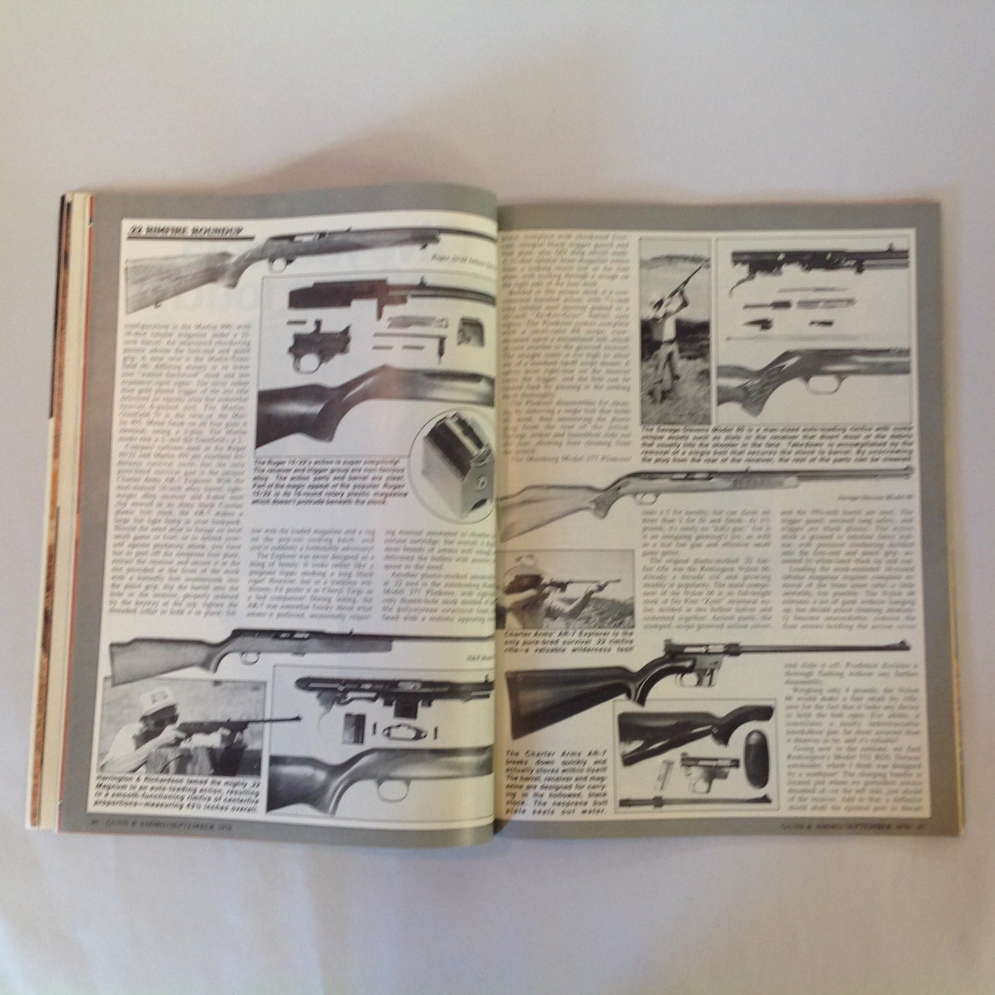 Vintage Sep 1979 Guns & Ammo Magazine .22 Rimfire Rifle Roundup Safari Arms Winchester Luftwaffe Colt 1860