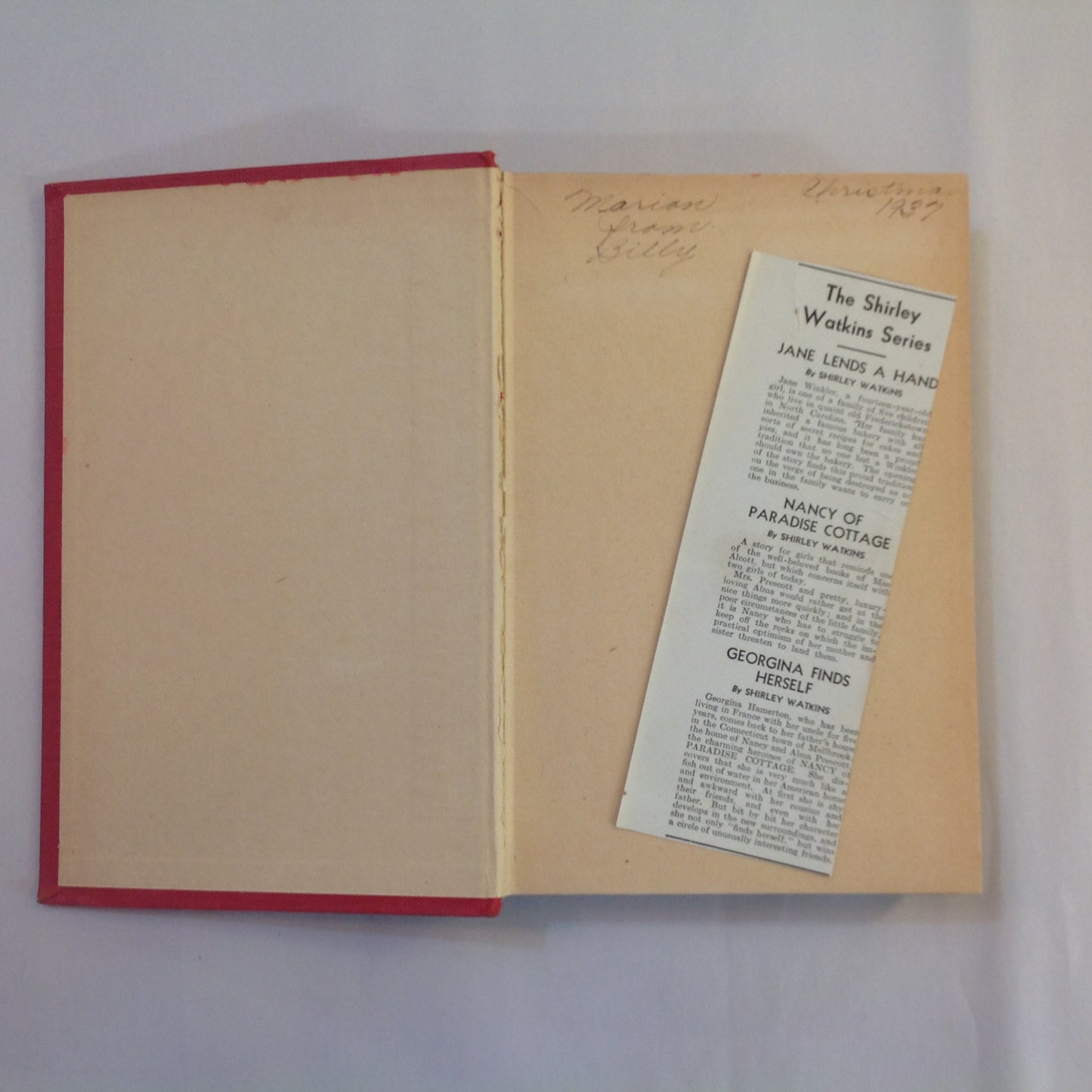 Antique 1923 Hardcover Jane Lends A Hand Shirley Watkins Goldsmith First