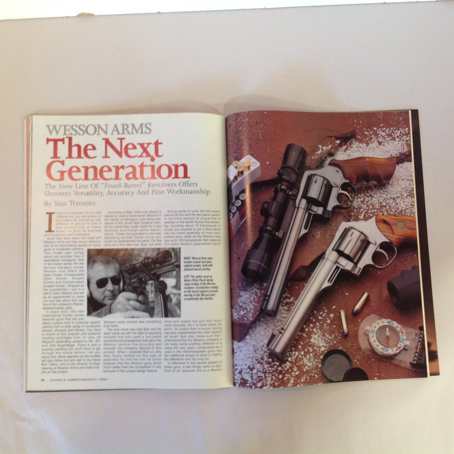 Vintage Mar 1995 Guns & Ammo Magazine 4Gun Combat Shootout Plastic Pistol