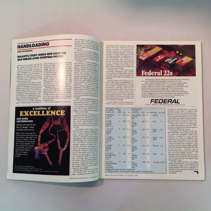 Vintage Jul/Aug 1985 American Handgunner Magazine The Wilson Accu-Comp .32 H&R Magnum Taurus M-66 Handguns of the Safari Club