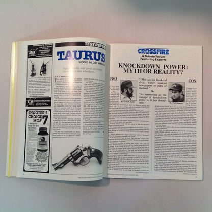 Vintage Jul/Aug 1985 American Handgunner Magazine The Wilson Accu-Comp .32 H&R Magnum Taurus M-66 Handguns of the Safari Club