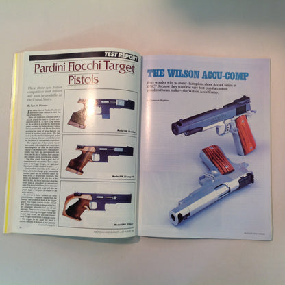 Vintage Jul/Aug 1985 American Handgunner Magazine The Wilson Accu-Comp .32 H&R Magnum Taurus M-66 Handguns of the Safari Club