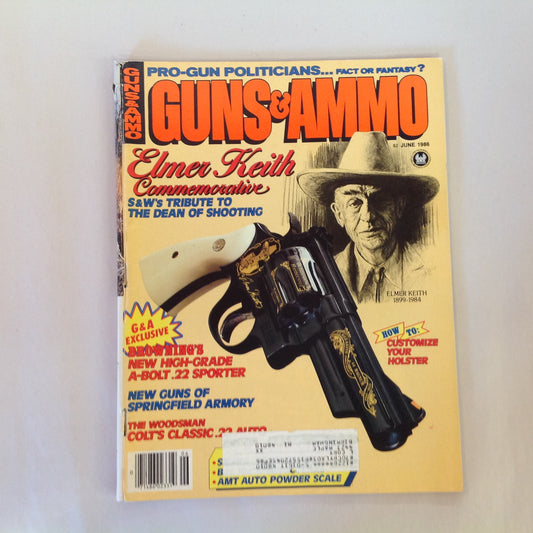 Vintage Jun 1986 Guns & Ammo Magazine Elmer Keith Commemorative