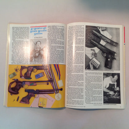 Vintage Jul/Aug 1985 American Handgunner Magazine The Wilson Accu-Comp .32 H&R Magnum Taurus M-66 Handguns of the Safari Club