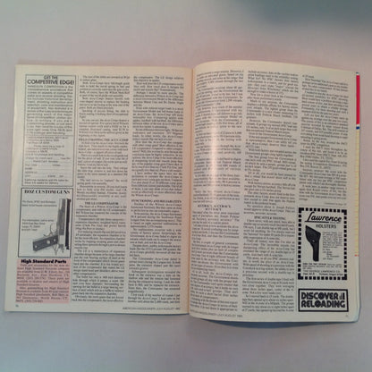 Vintage Jul/Aug 1985 American Handgunner Magazine The Wilson Accu-Comp .32 H&R Magnum Taurus M-66 Handguns of the Safari Club