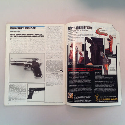 Vintage Jul/Aug 1985 American Handgunner Magazine The Wilson Accu-Comp .32 H&R Magnum Taurus M-66 Handguns of the Safari Club