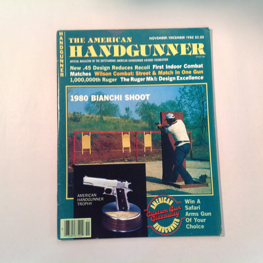 Vintage Nov/Dec 1980 The American Handgunner Magazine 1980 Bianchi Shoot Custom Safari Gun Giveaway
