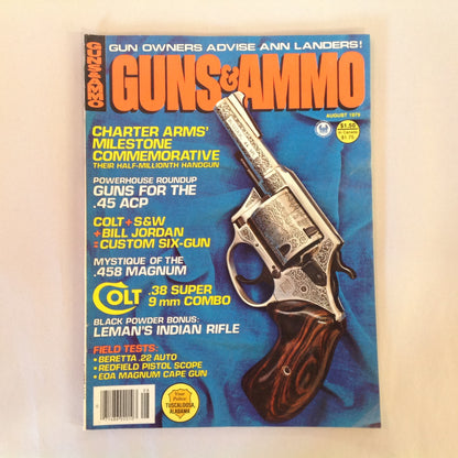 Vintage Aug 1979 Guns & Ammo Magazine Colt Charter Arms Commemorative