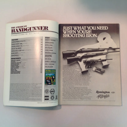 Vintage Nov/Dec 1980 The American Handgunner Magazine 1980 Bianchi Shoot Custom Safari Gun Giveaway