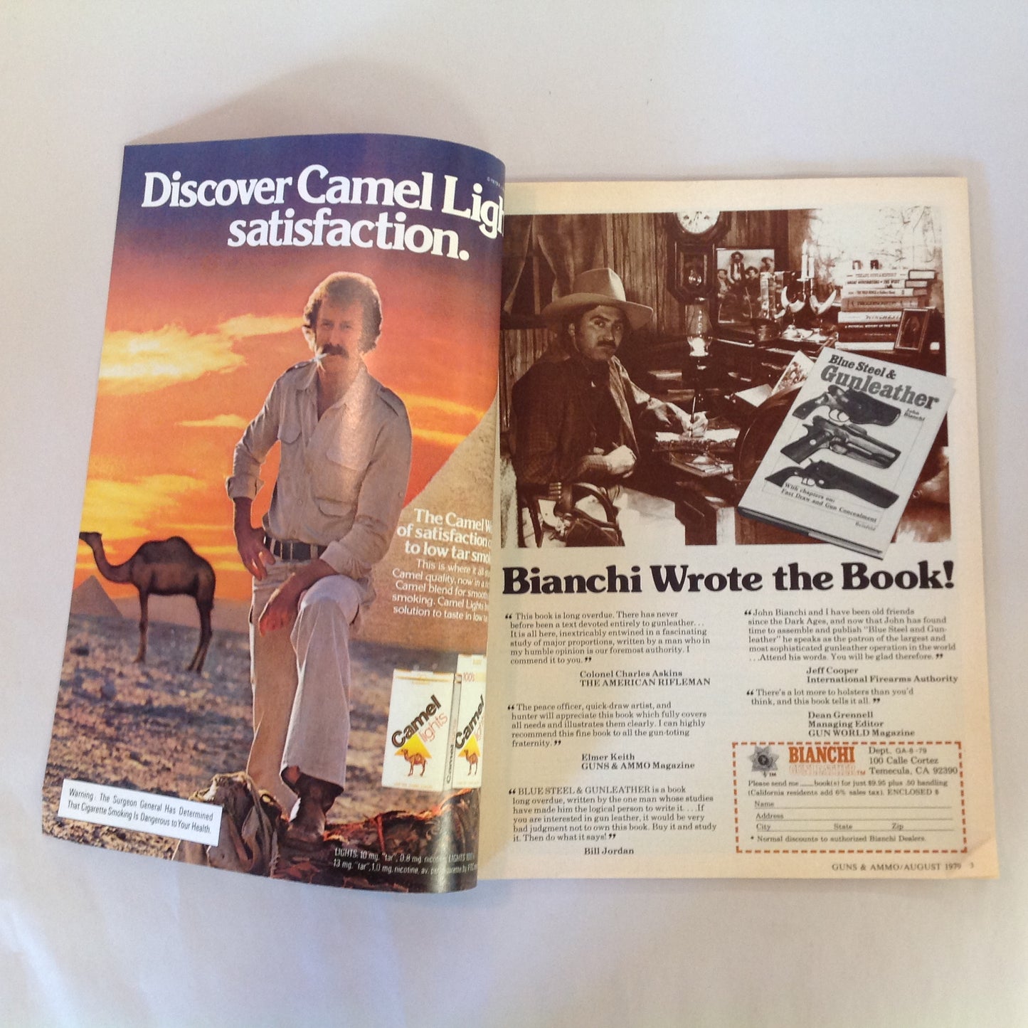 Vintage Aug 1979 Guns & Ammo Magazine Colt Charter Arms Commemorative