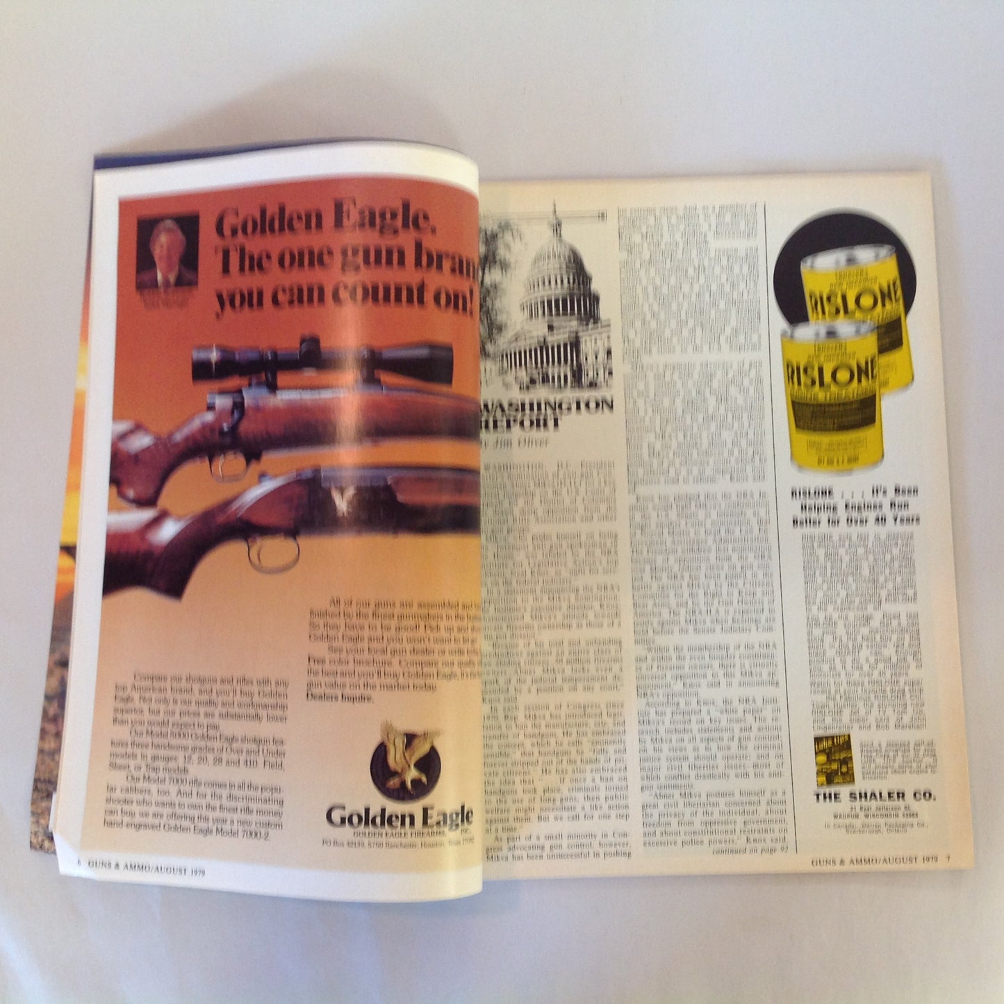 Vintage Aug 1979 Guns & Ammo Magazine Colt Charter Arms Commemorative