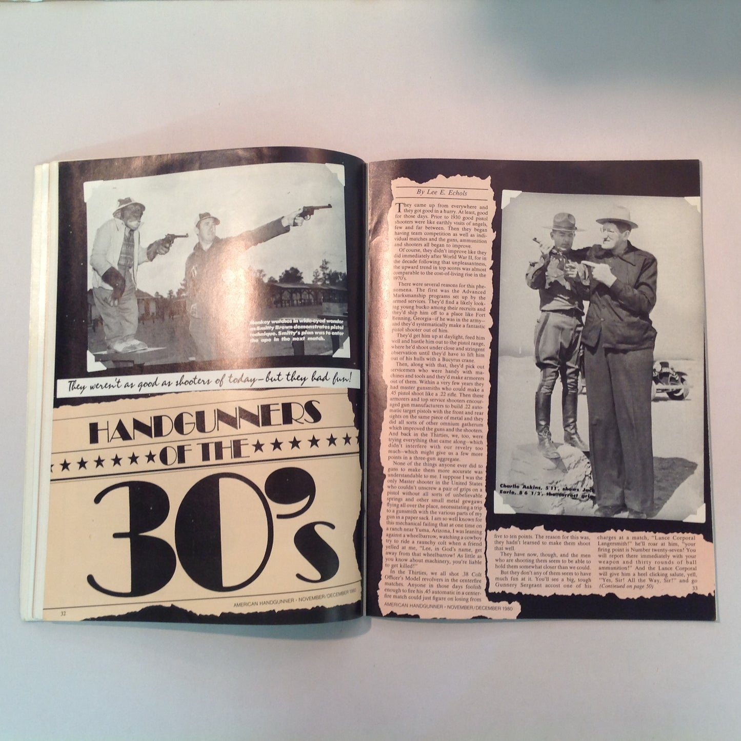 Vintage Nov/Dec 1980 The American Handgunner Magazine 1980 Bianchi Shoot Custom Safari Gun Giveaway