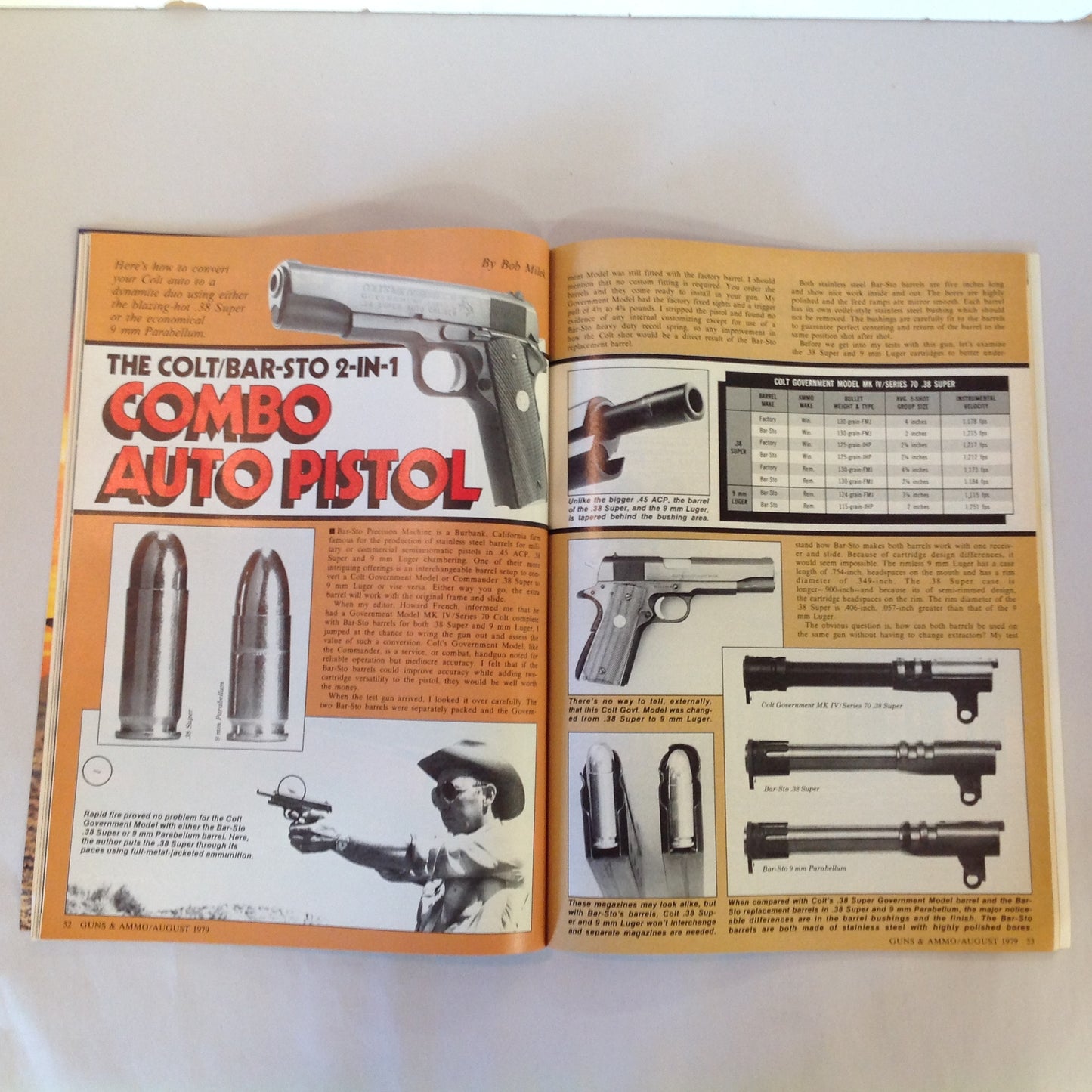 Vintage Aug 1979 Guns & Ammo Magazine Colt Charter Arms Commemorative