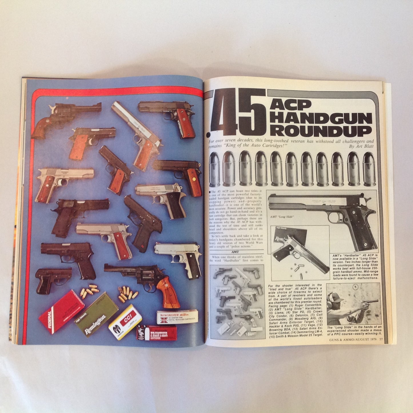 Vintage Aug 1979 Guns & Ammo Magazine Colt Charter Arms Commemorative