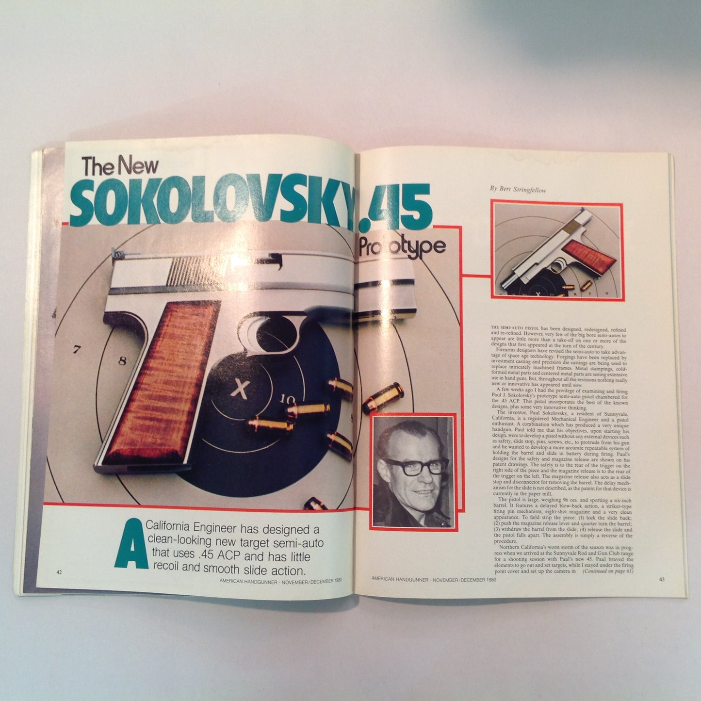 Vintage Nov/Dec 1980 The American Handgunner Magazine 1980 Bianchi Shoot Custom Safari Gun Giveaway