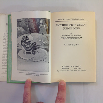 Antique 1913 Hardcover Mother West Wind's Neighbors Thornton W. Burgess Grosset & Dunlap First