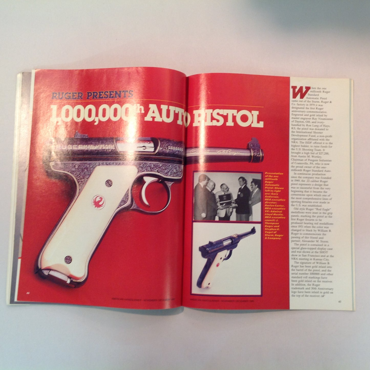 Vintage Nov/Dec 1980 The American Handgunner Magazine 1980 Bianchi Shoot Custom Safari Gun Giveaway