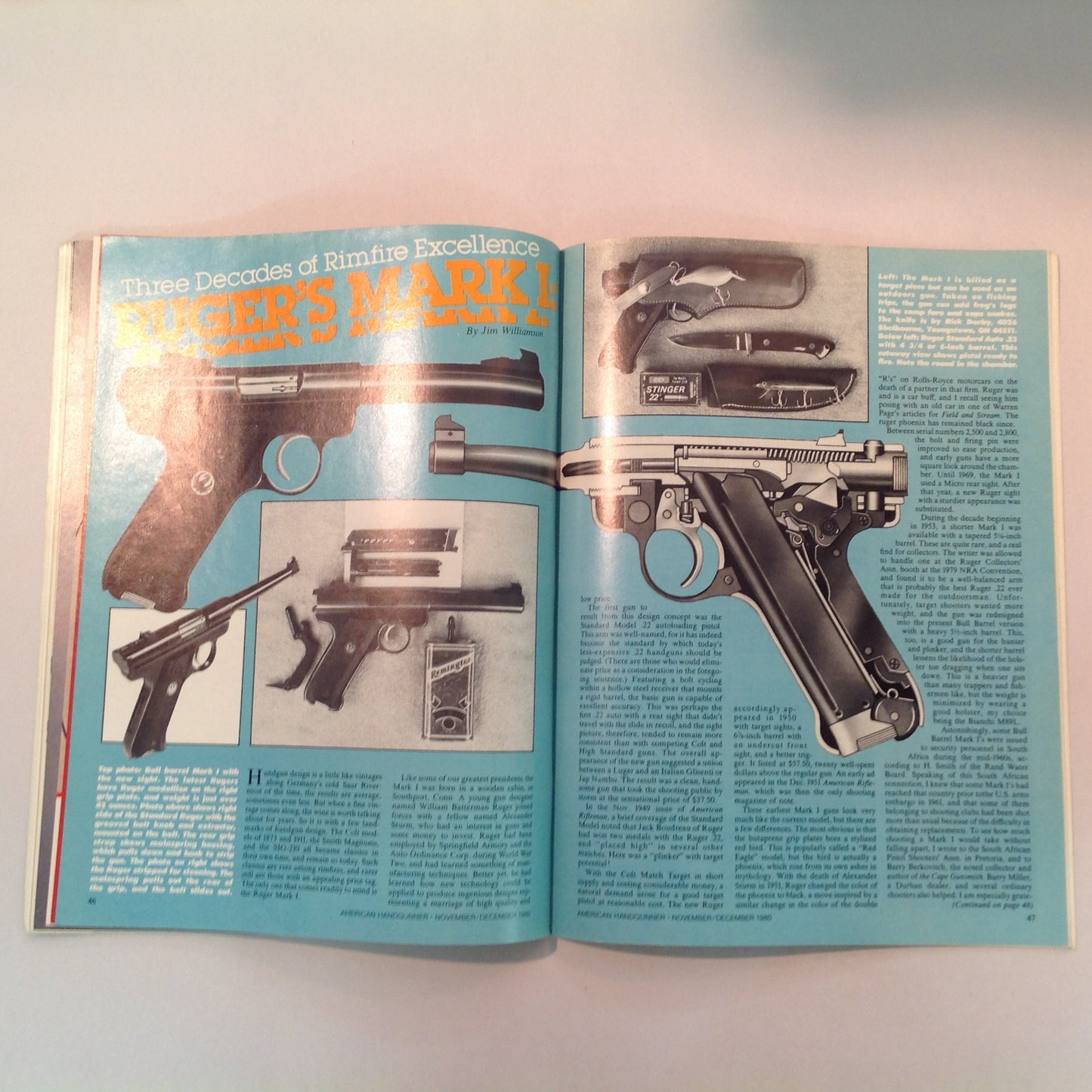 Vintage Nov/Dec 1980 The American Handgunner Magazine 1980 Bianchi Shoot Custom Safari Gun Giveaway