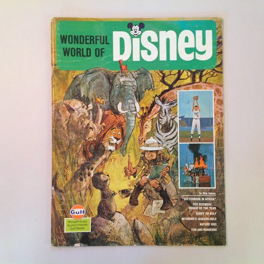 Vintage 1970 Wonderful World of Disney Magazine Vol 2 No 1 Africa Sketchbook Fun