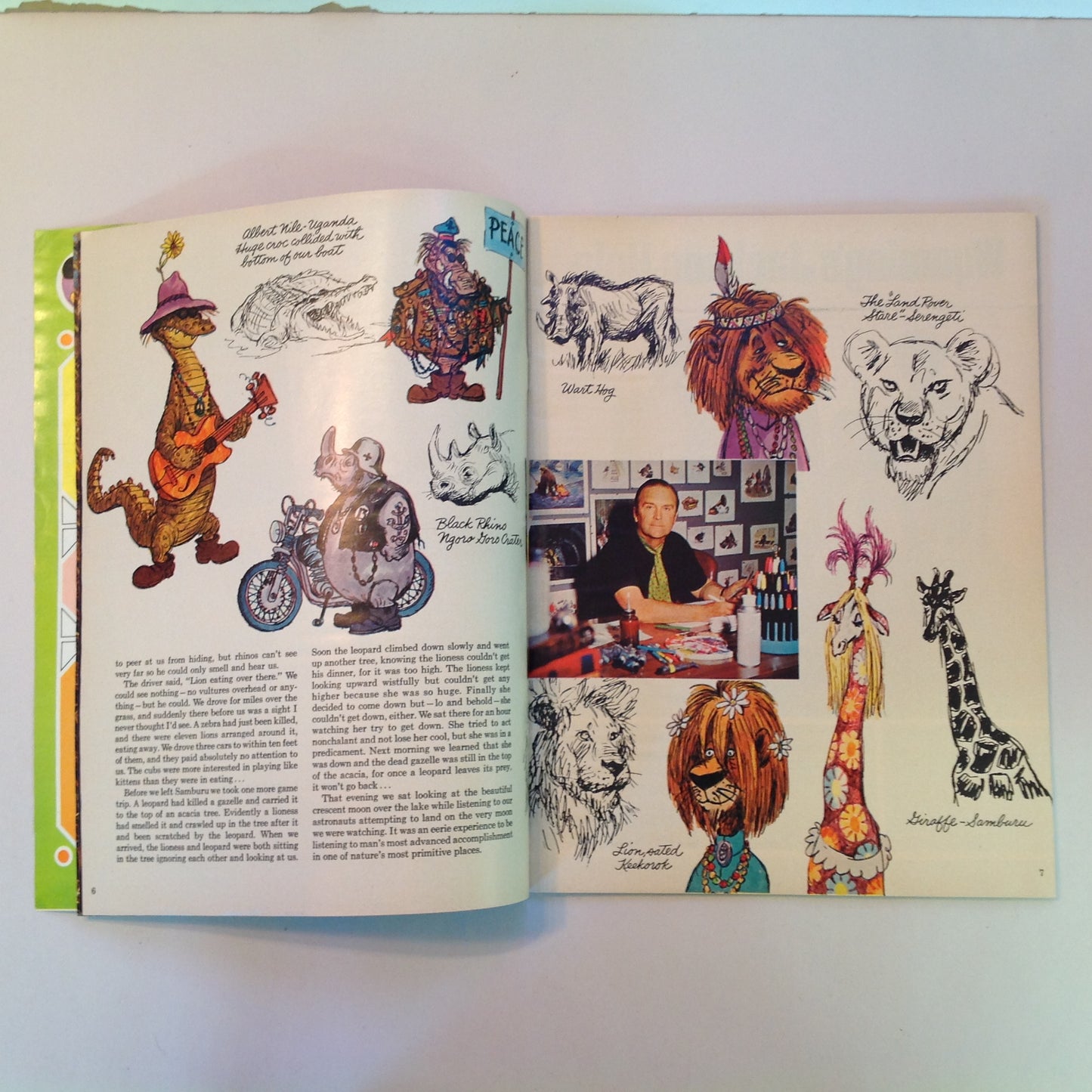 Vintage 1970 Wonderful World of Disney Magazine Vol 2 No 1 Africa Sketchbook Fun