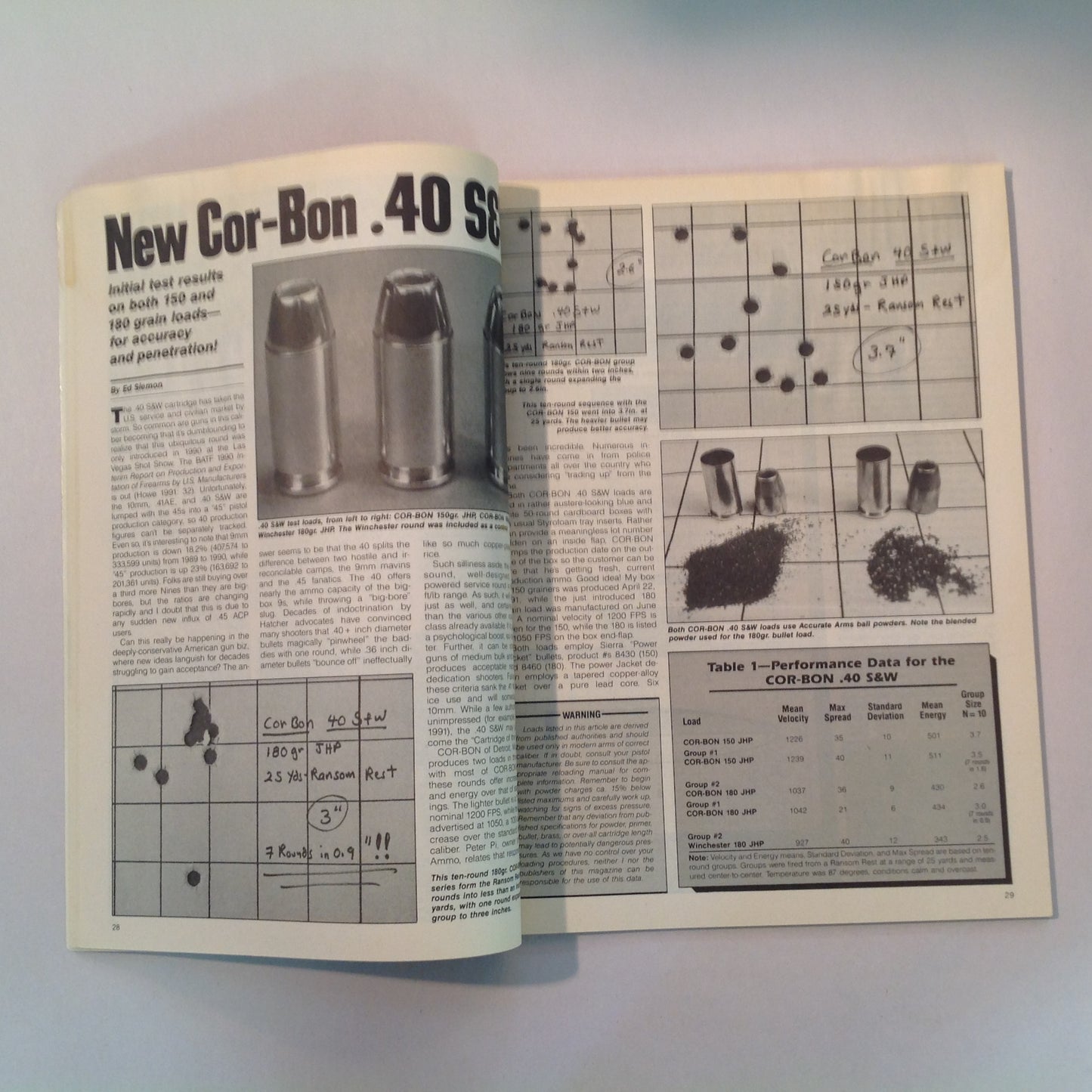 Vintage 1992 Special Weapons for Military and Police Magazine Complete Guide Best Ammo for Tactical Scenario Gun Tests Guide to Police Shotguns and Carbines