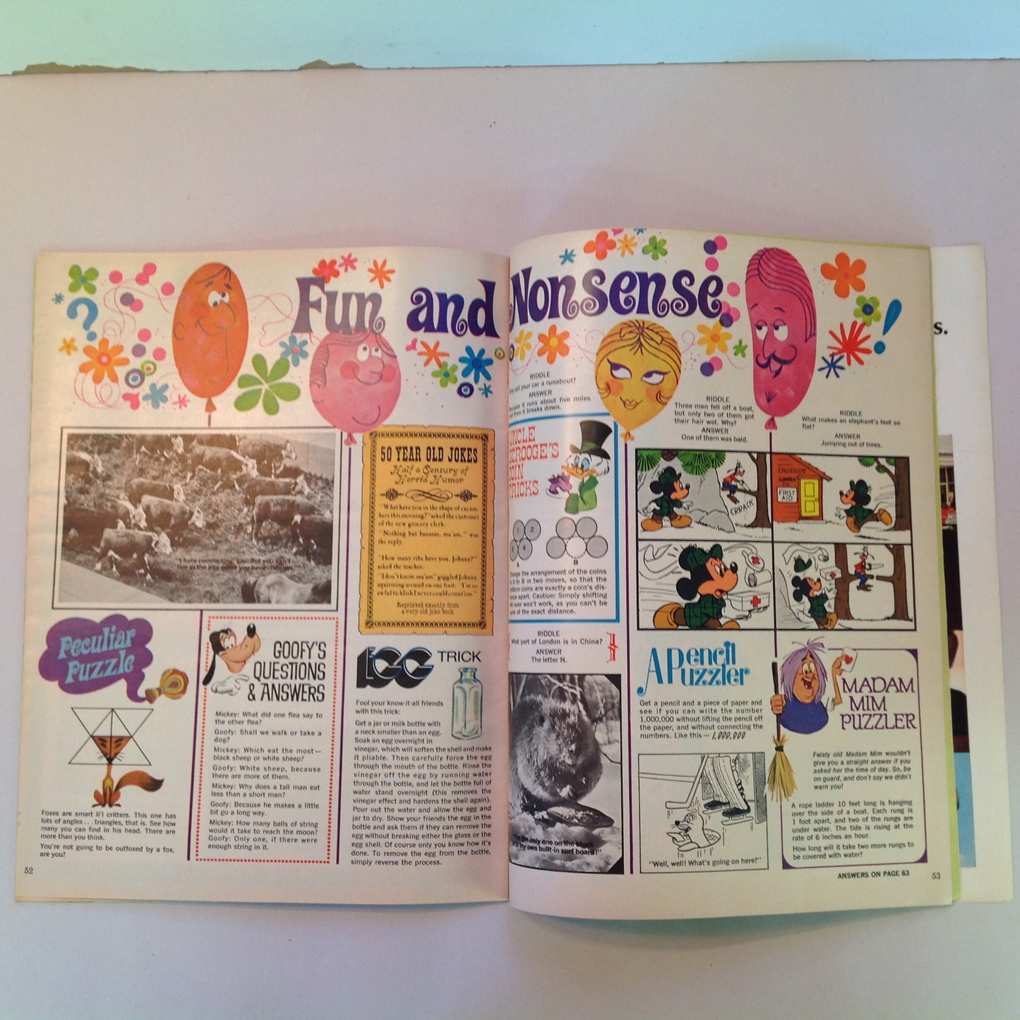 Vintage 1970 Wonderful World of Disney Magazine Vol 2 No 1 Africa Sketchbook Fun