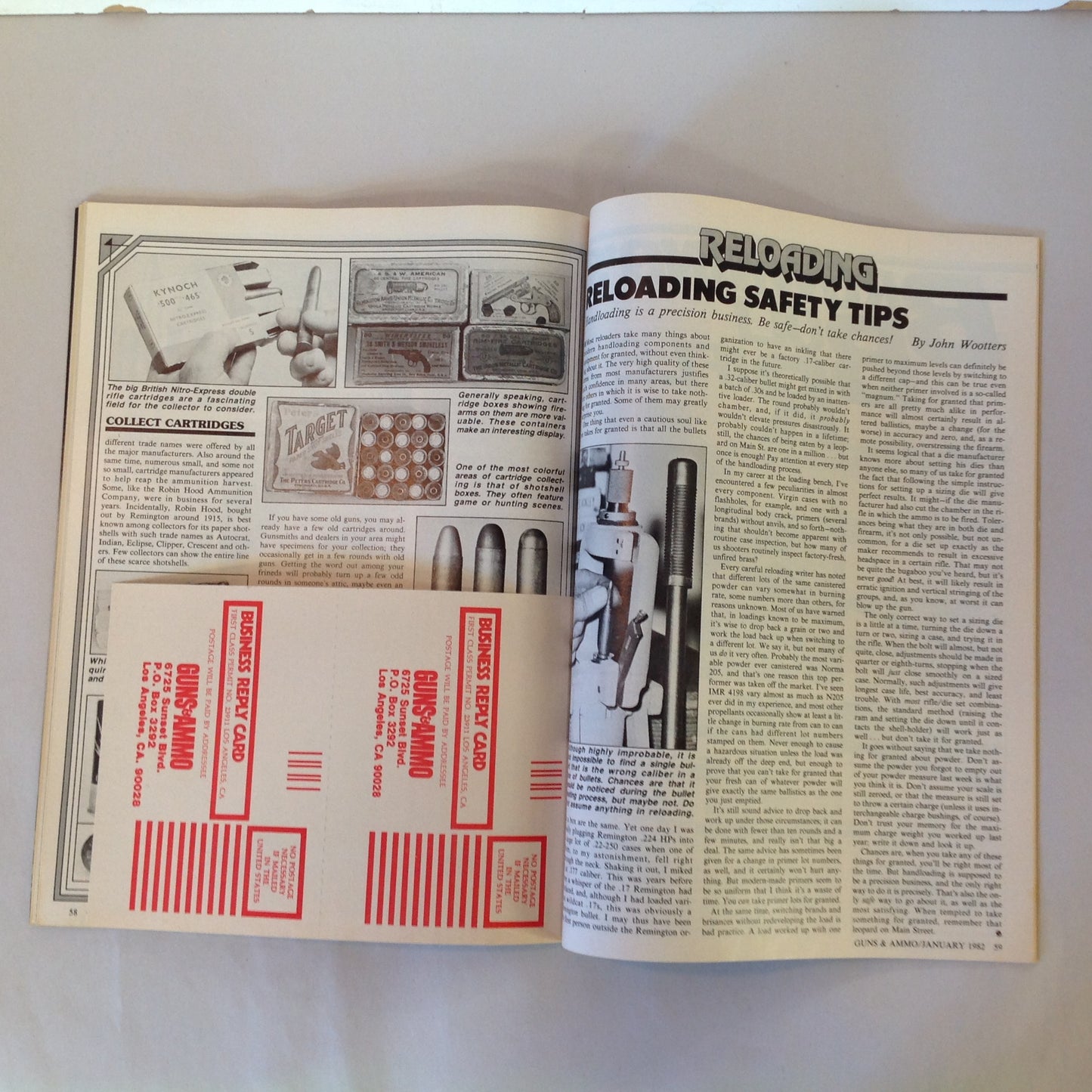 Vintage Jan 1982 Guns & Ammo Magazine .25 ACP Uzi