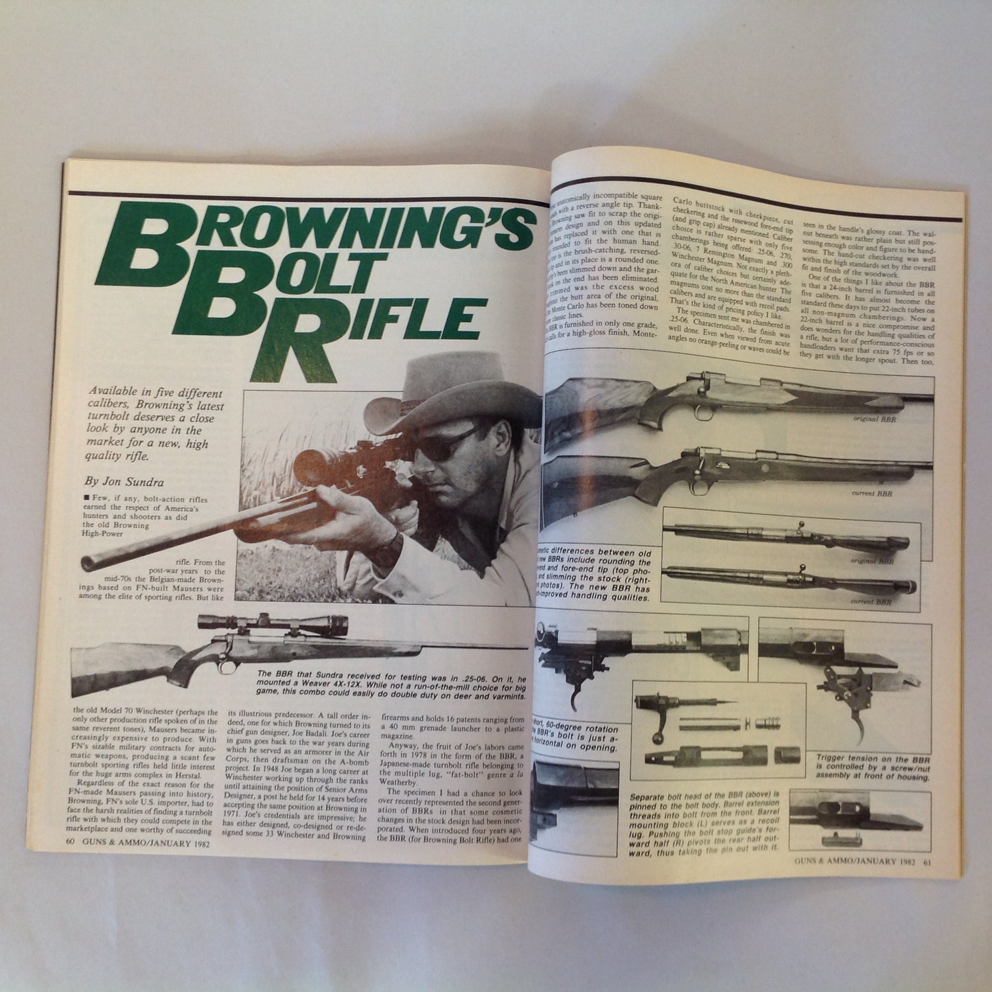 Vintage Jan 1982 Guns & Ammo Magazine .25 ACP Uzi