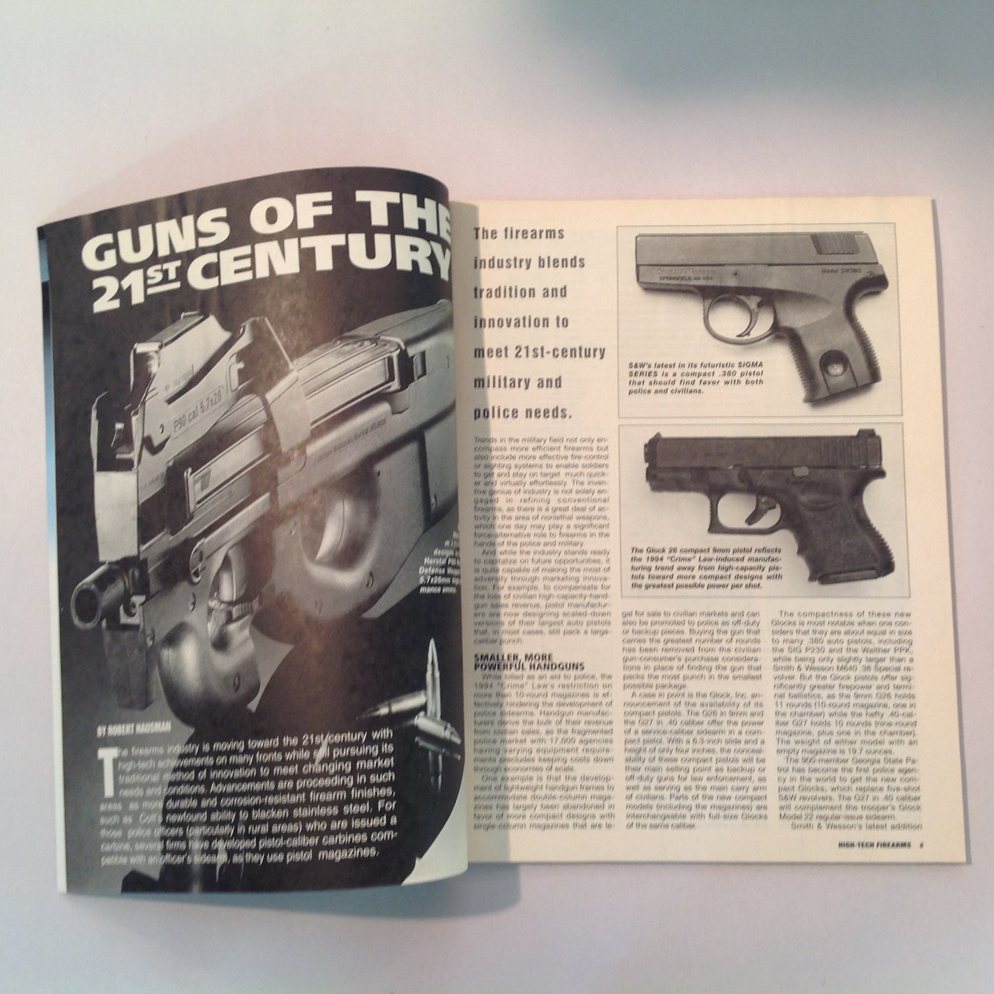 Vintage 1994 Guns & Ammo Magazine Presents High-Tech Firearms Handguns and Rifles of the 21st Century!